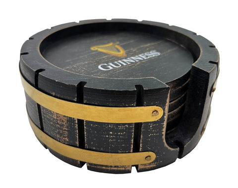 LORD'S ROCKS Guinness logo coasters add heritage style to gatherings.