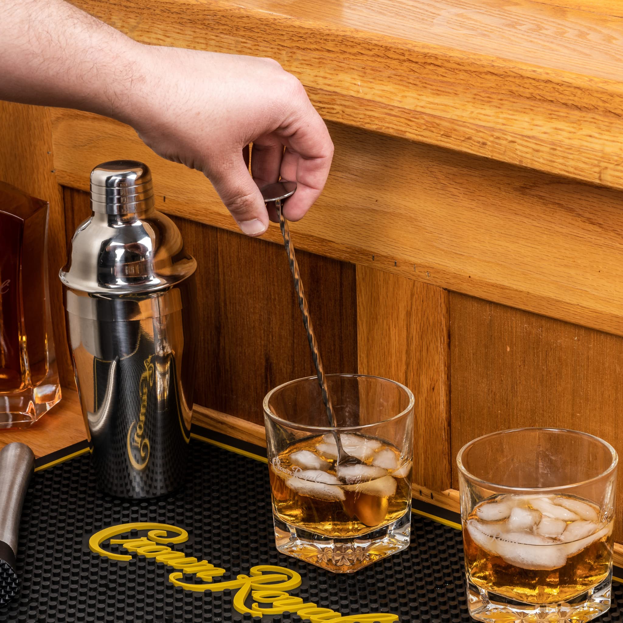 LORD'S ROCKS rubber bar mat durable surface stands up to daily use.