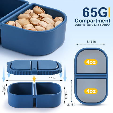 LOROTOCO pink dual-compartment container keeps dips separated and fresh for lunches.