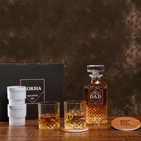 LORSIA lead-free crystal decanter close-up highlights clarity and durability for refined pours.