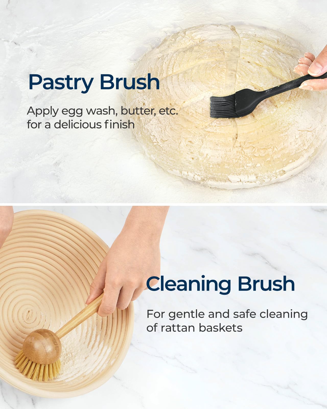 Lorzon flour duster ensures light, even flour coverage