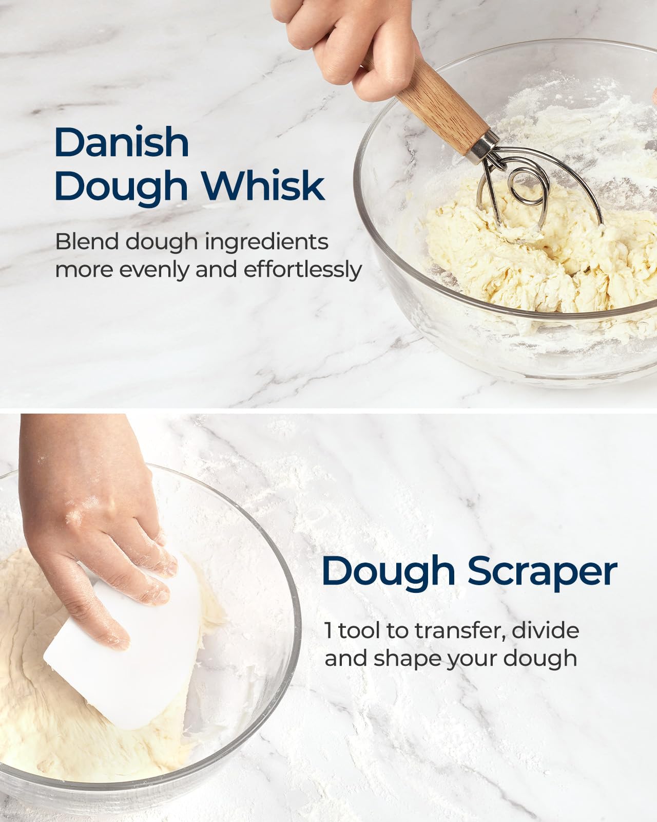 Lorzon pastry brush for even flour dusting