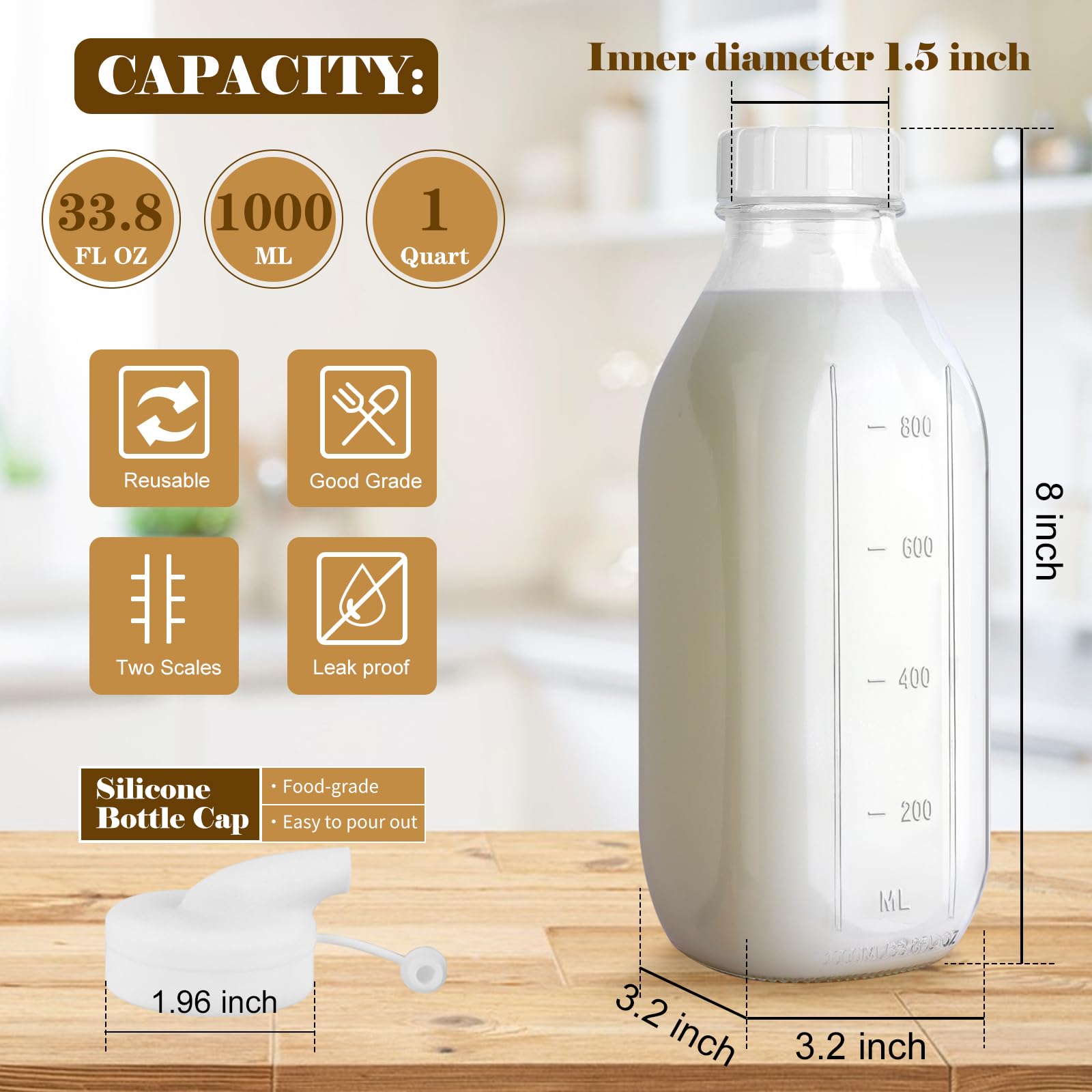 LOSANJI silicone pour spouts for easy, mess-free pouring