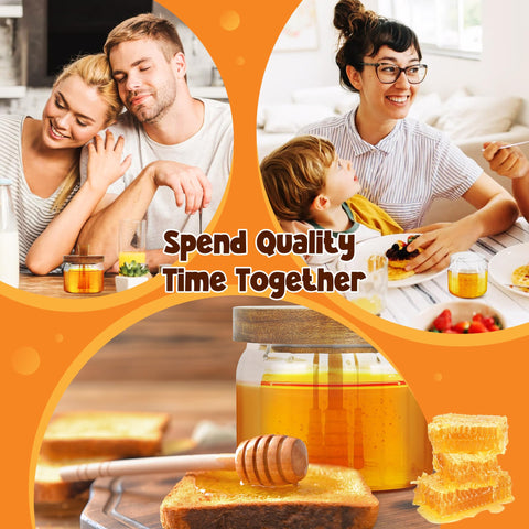 Loscarol honey jar set makes an elegant, gift-worthy kitchen accessory.