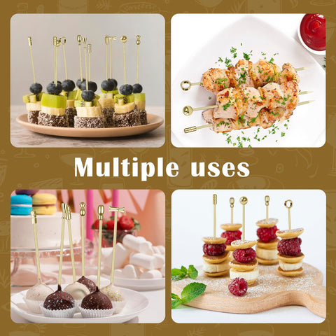Losneg gold cocktail picks enhance home bars and entertaining events.