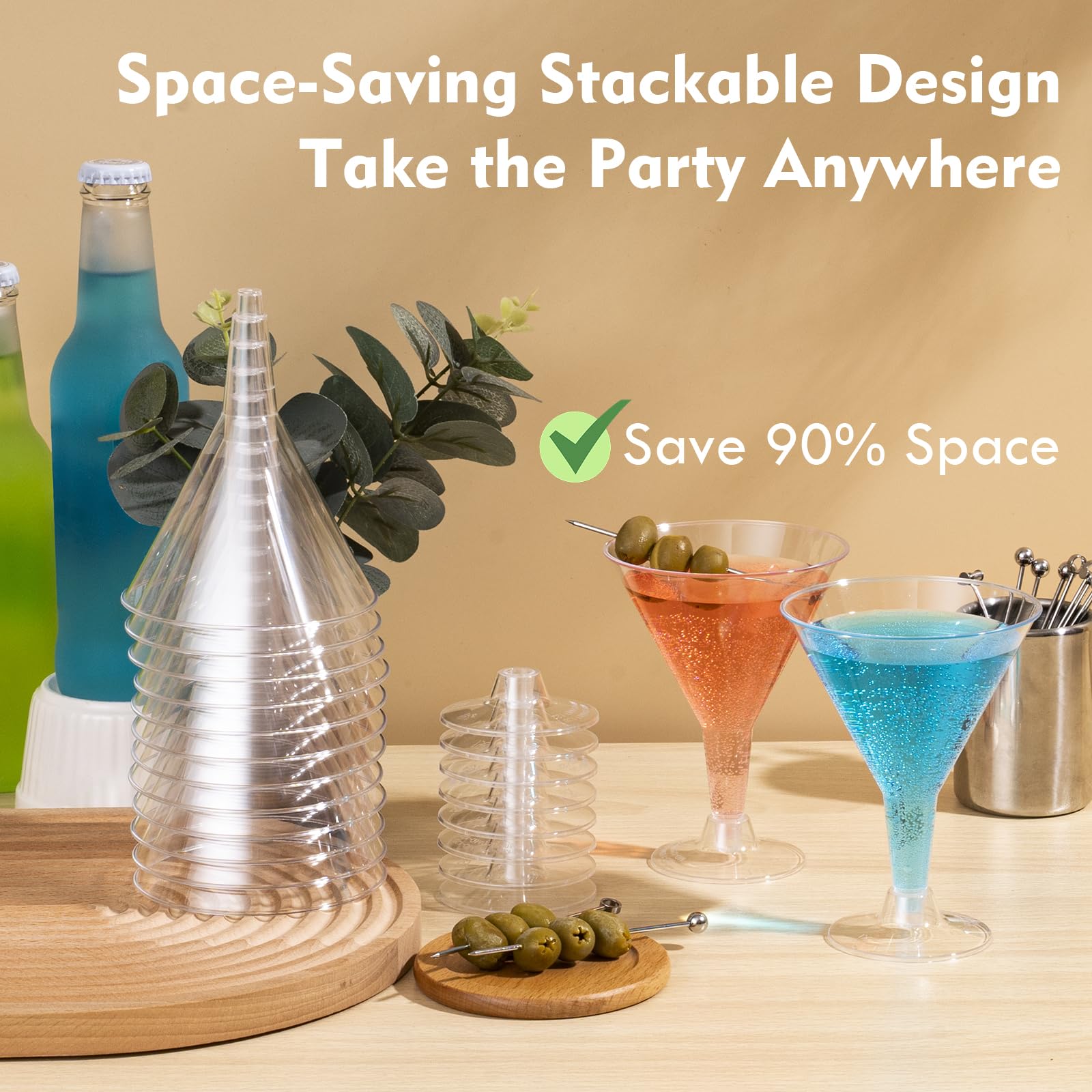 Losneg outdoor poolside entertaining with plastic martini glasses