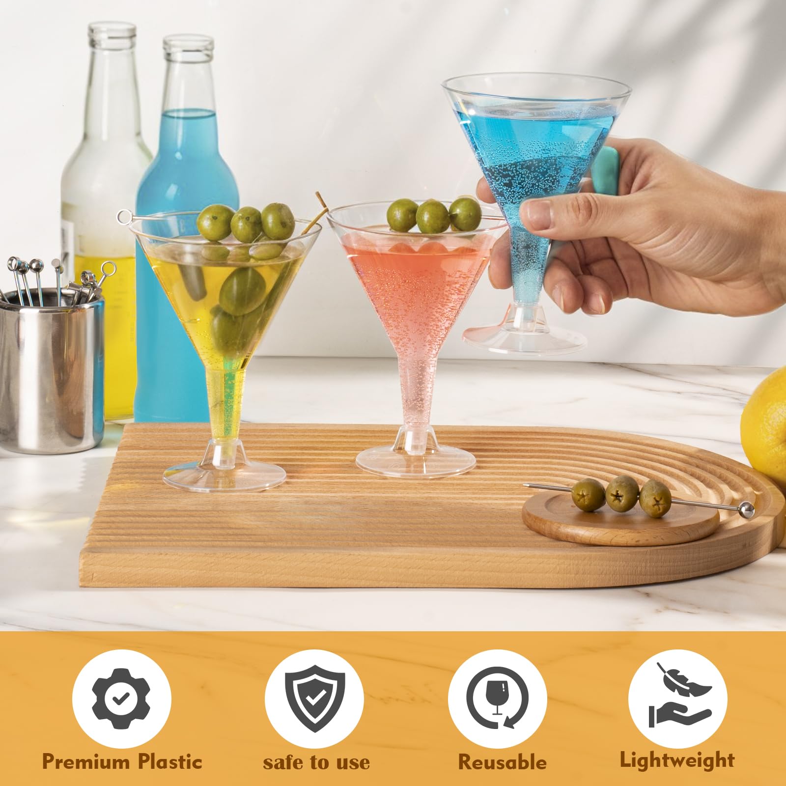 Losneg party-ready glasses offer safe, food-grade plastic for celebrations