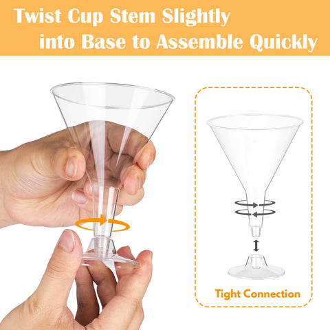 Losneg 6.32 oz martini glasses ideal for cocktails and desserts