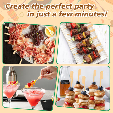 Losneg versatile skewers ideal for caprese, fruit kabobs, and bites.