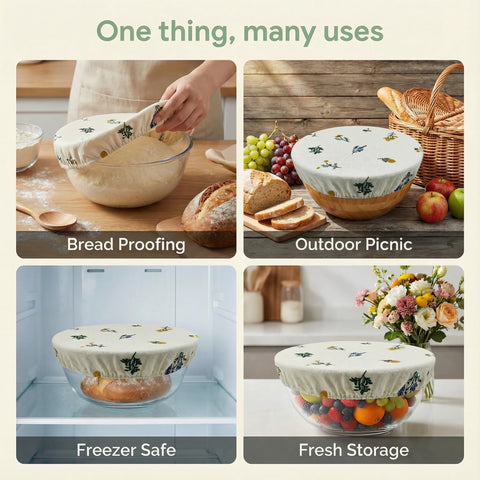 Lospara cover fits banneton and bowls securely with elastic edge