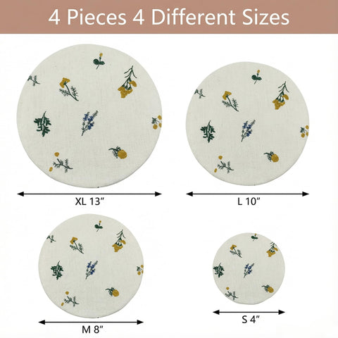 Lospara with floral embroidery adding style to reusable cloth bowl cover