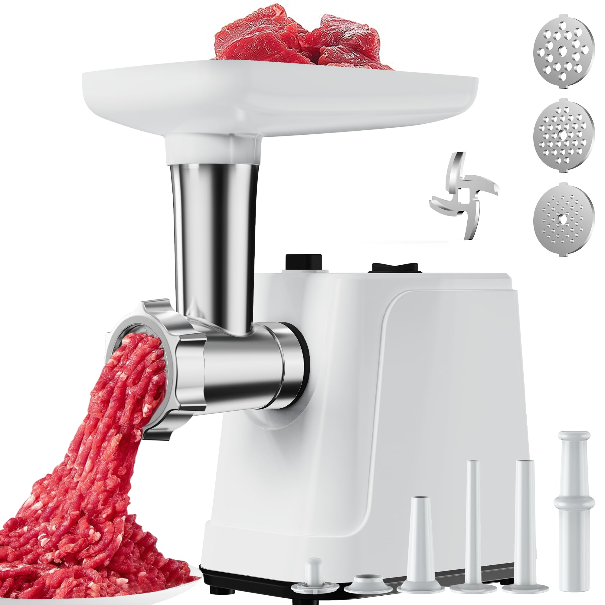 LOSRSWA 2500W meat grinder body and power view for efficient grinding