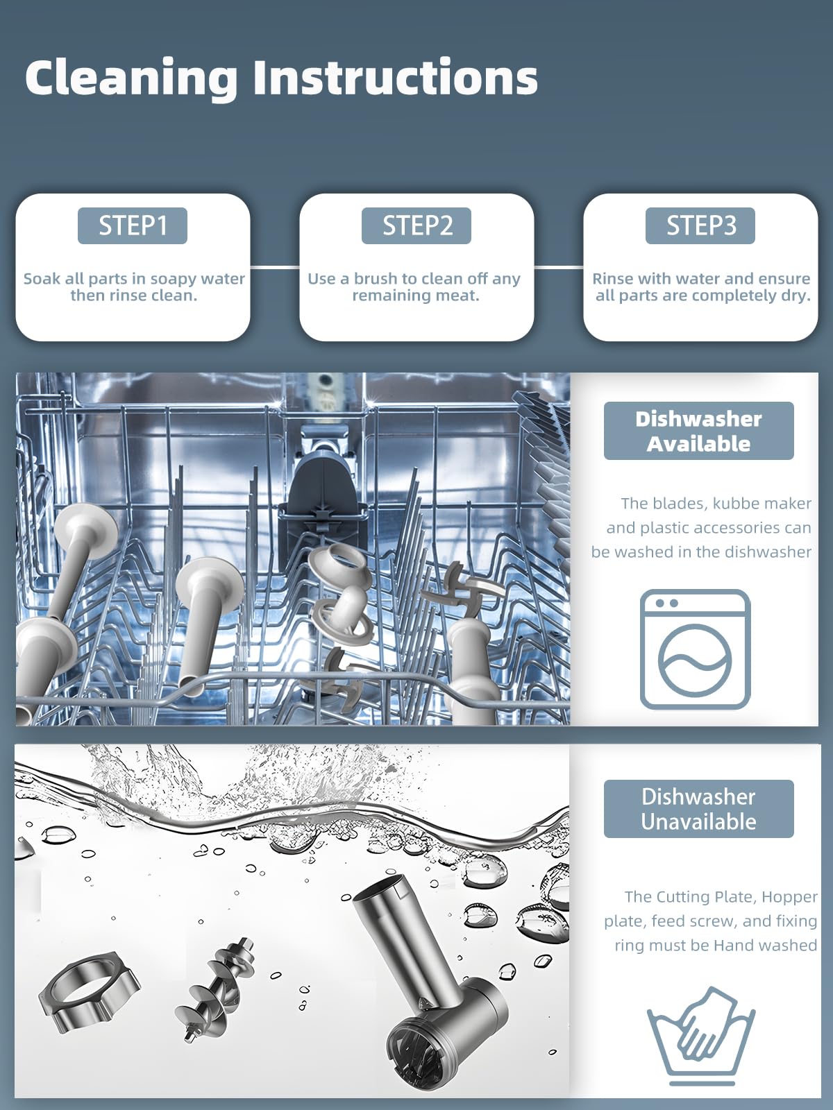 LOSRSWA dishwasher-safe parts for quick cleanup