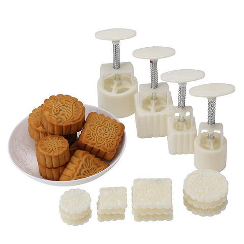 Lost Ocean hand-press mooncake mould enables customizable flower shapes at home.
