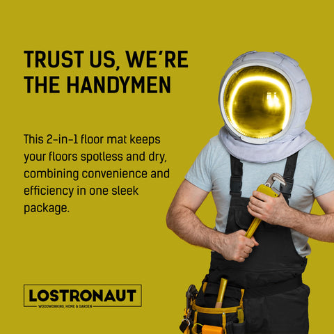 LOSTRONAUT non-slip entry mat helps prevent slips on wet surfaces at home