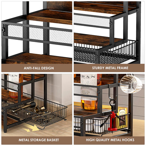 Loteyike kitchen counter setup shows compact organization for home coffee stations