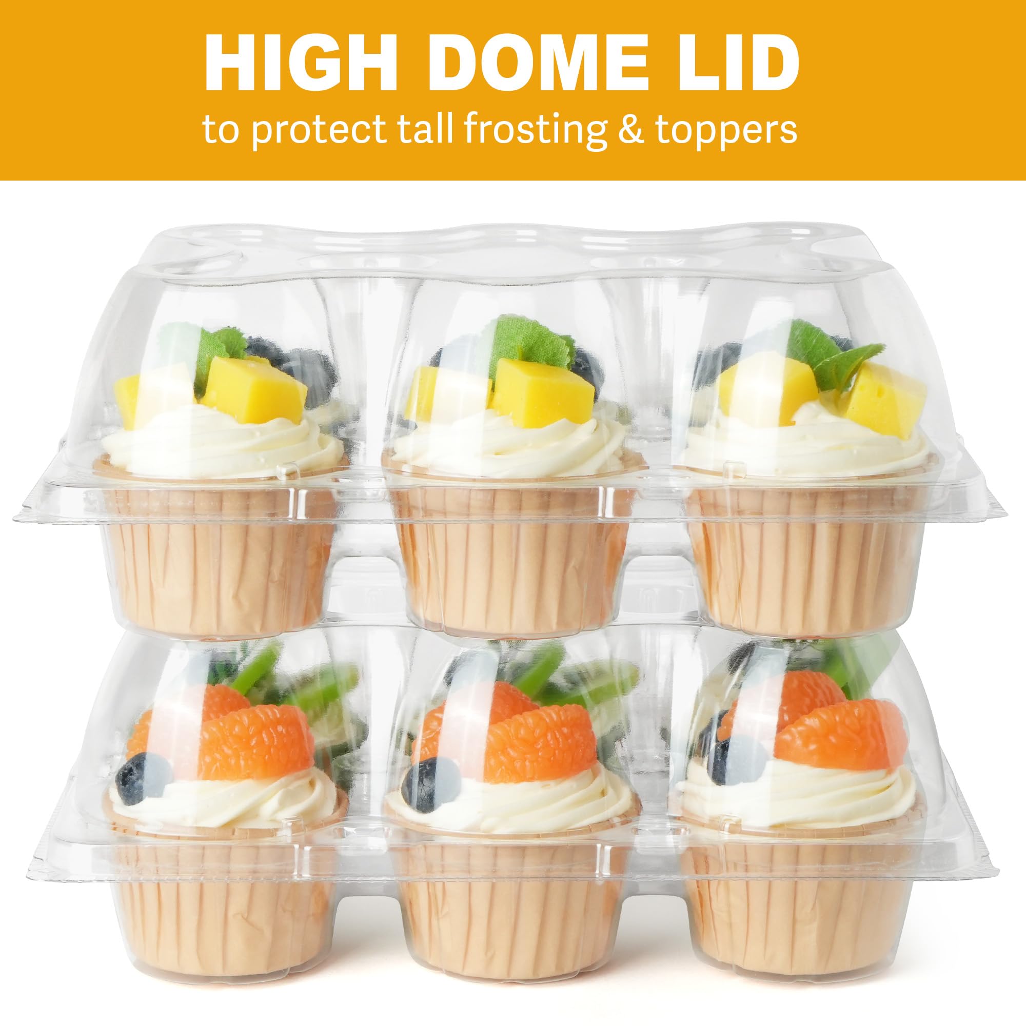 LotFancy six count disposable cupcake holders for bakeries