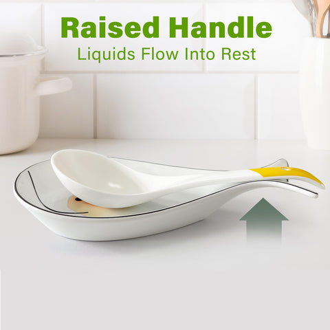 Dishwasher-safe LotFancy spoon rest for quick cleanup after cooking.