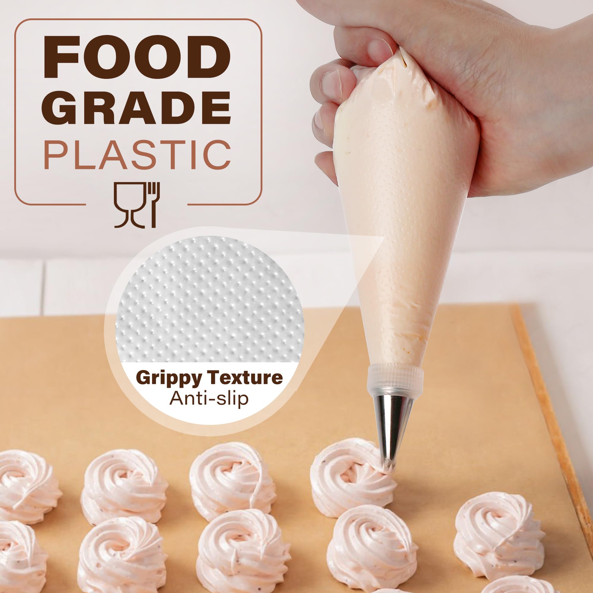 LotFancy disposable pastry bags ideal for cookies and cupcakes decorating.