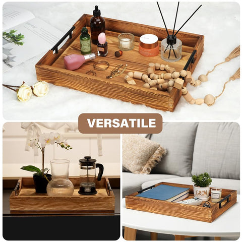 LotFancy tray shown in a living room setup for organizing and decorating