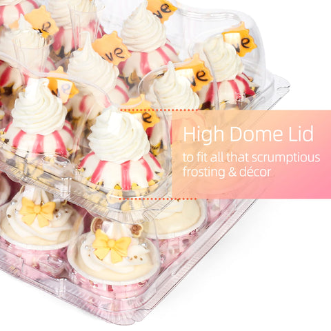 LotFancy container with funnel-shaped lid supports protecting decorations.