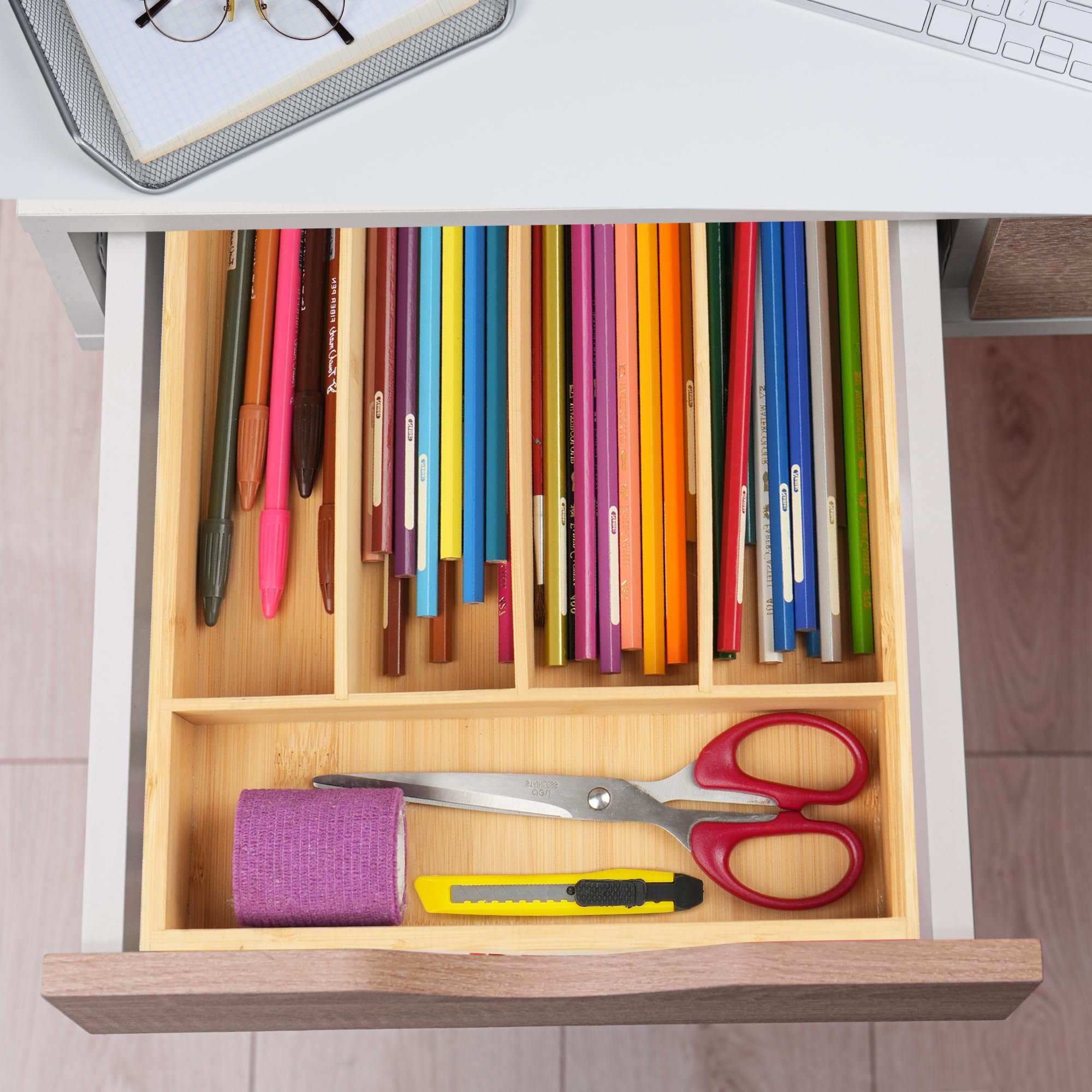 LotFancy odor-resistant bamboo tray helps maintain a fresh kitchen space.