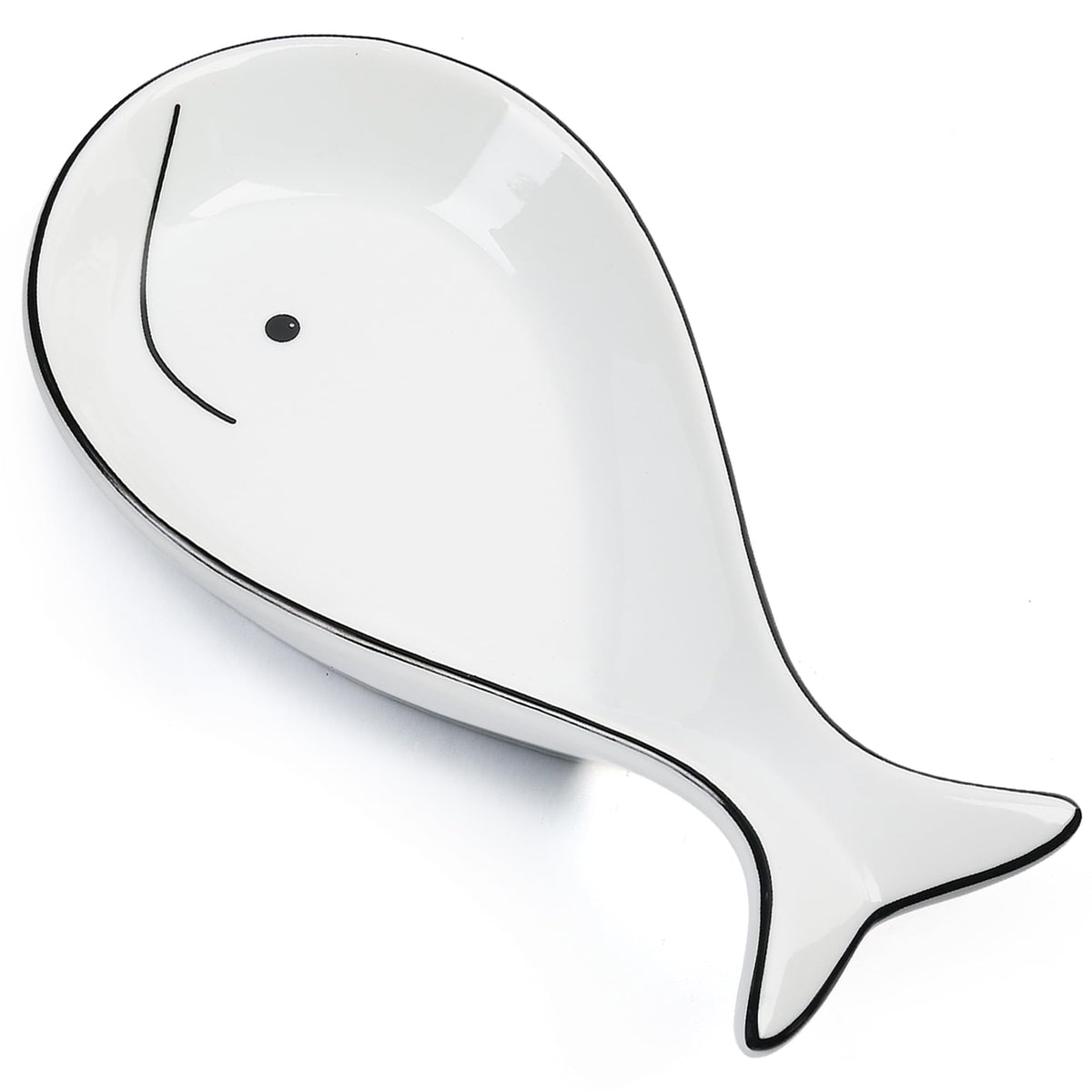 LotFancy Whale Shape Spoon Rest on counter catching utensil drips.