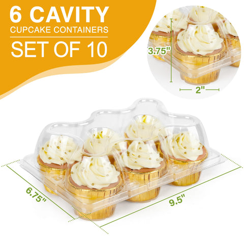 LotFancy tall-dome-lid provides extra space for tall frosting and toppers.
