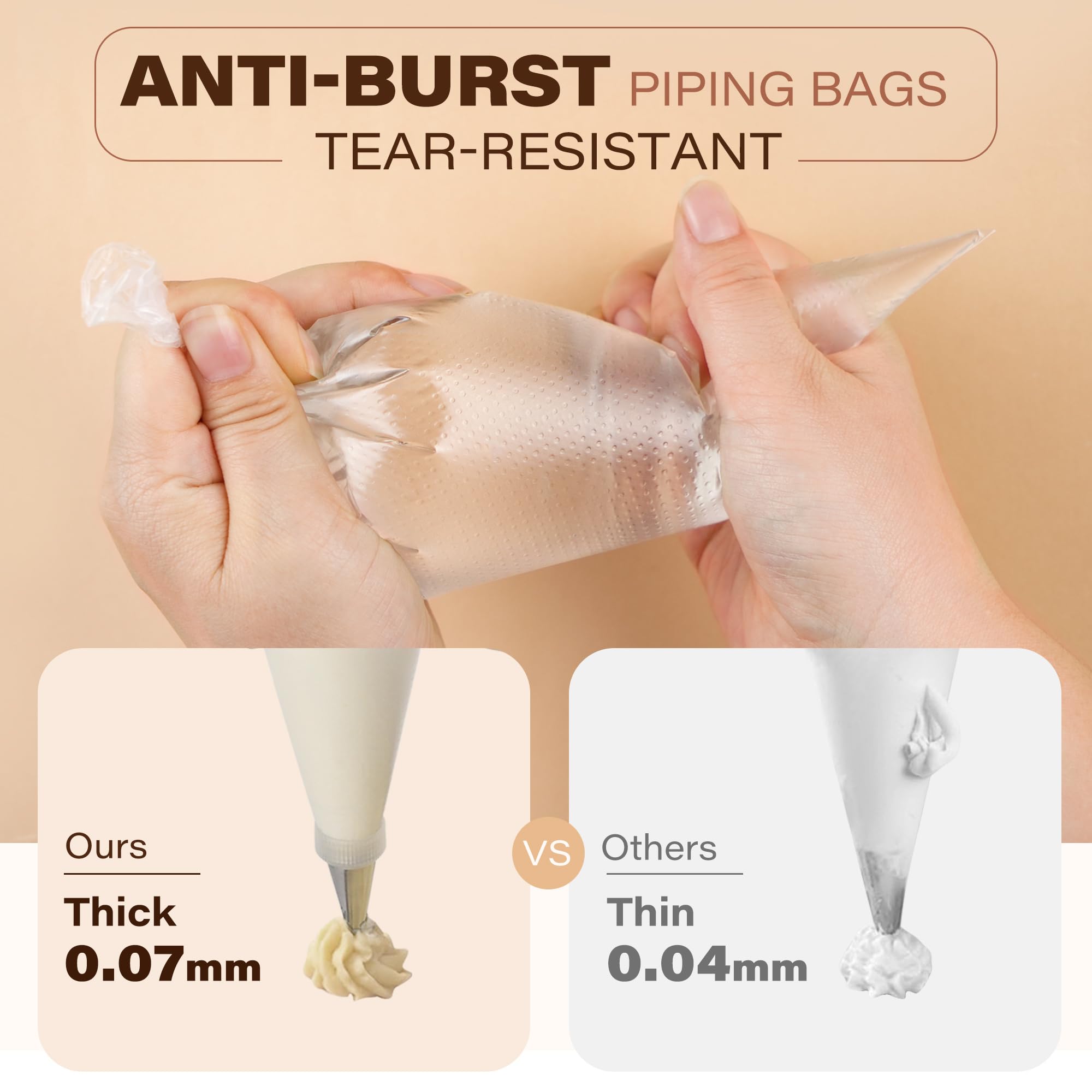 LotFancy tipless bags with sealing clips for mess-free decorating workflow.
