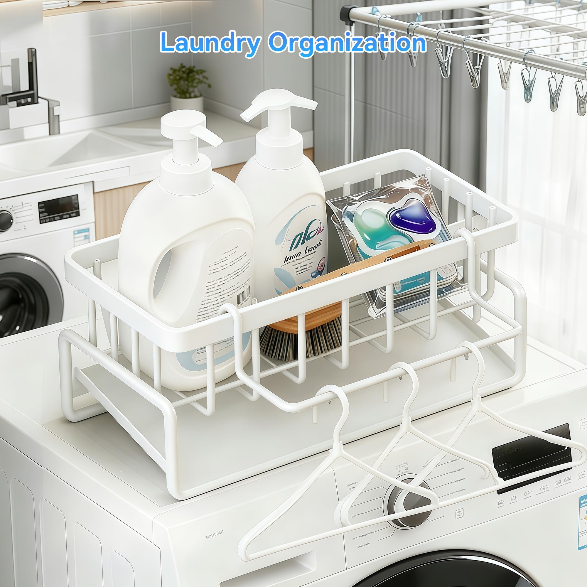 Lotgnimry double-basin organizer fits two sinks neatly.