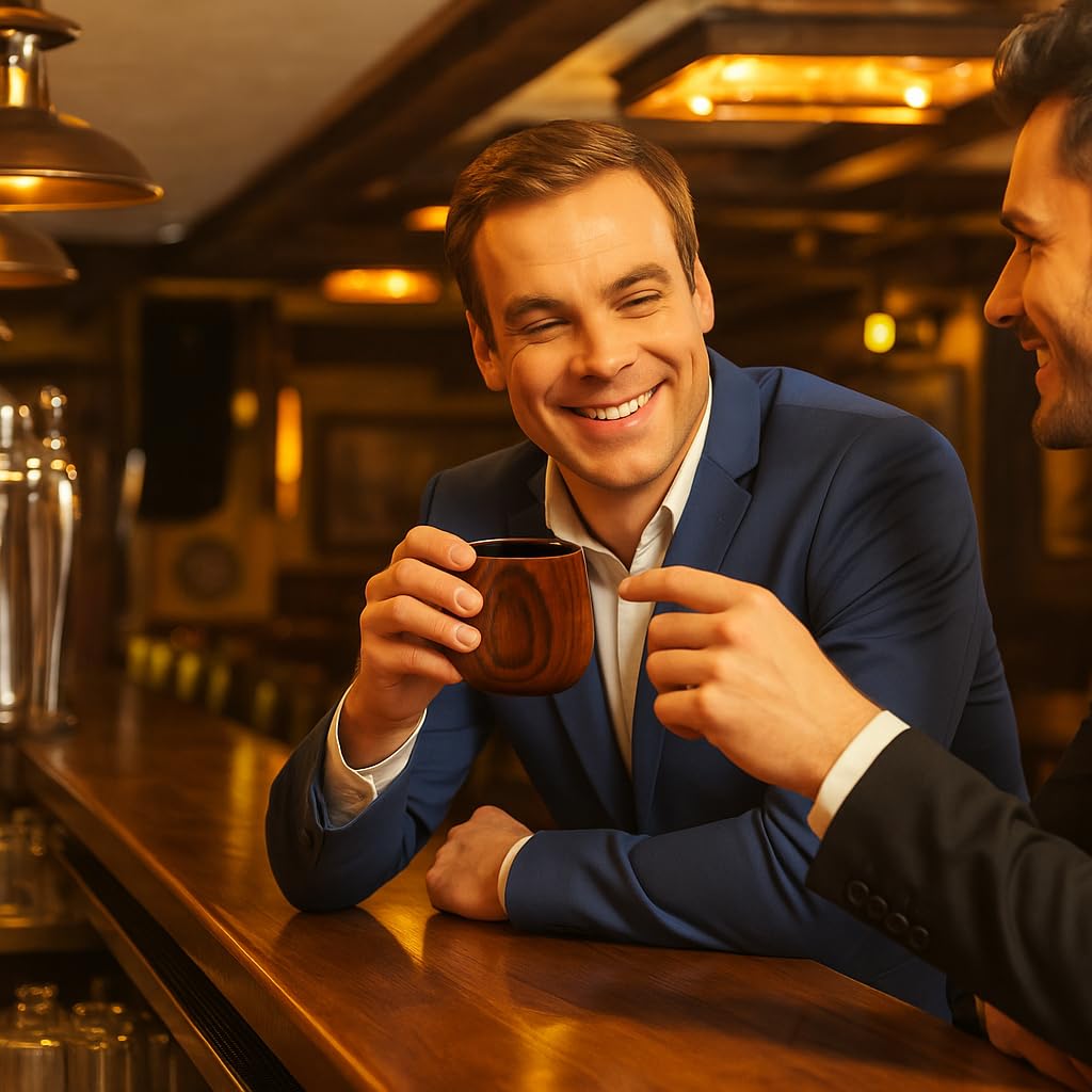 Lotnafee durable wooden tumbler resists breakage for everyday use.