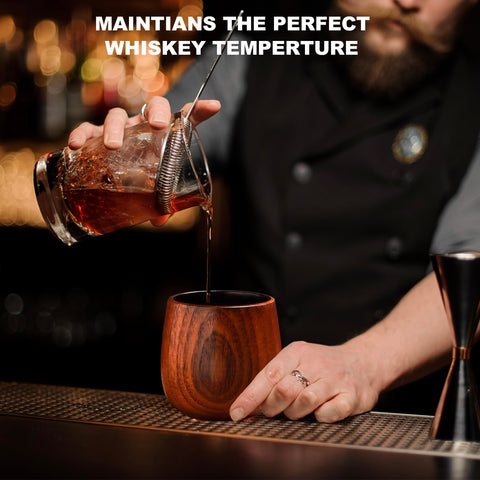 Lotnafee handcrafted old-fashioned wooden glass adds rustic elegance to home bars.