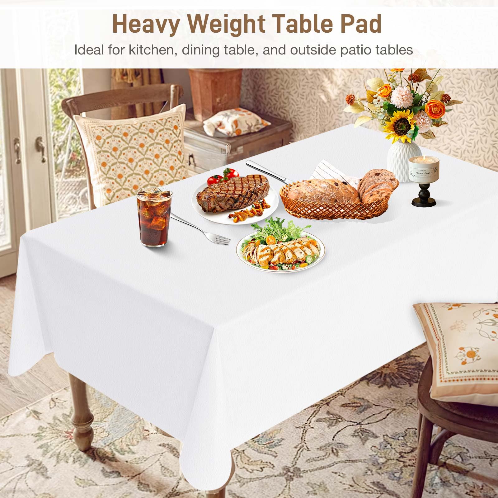 LotuFlor table protector pad folds for compact storage.