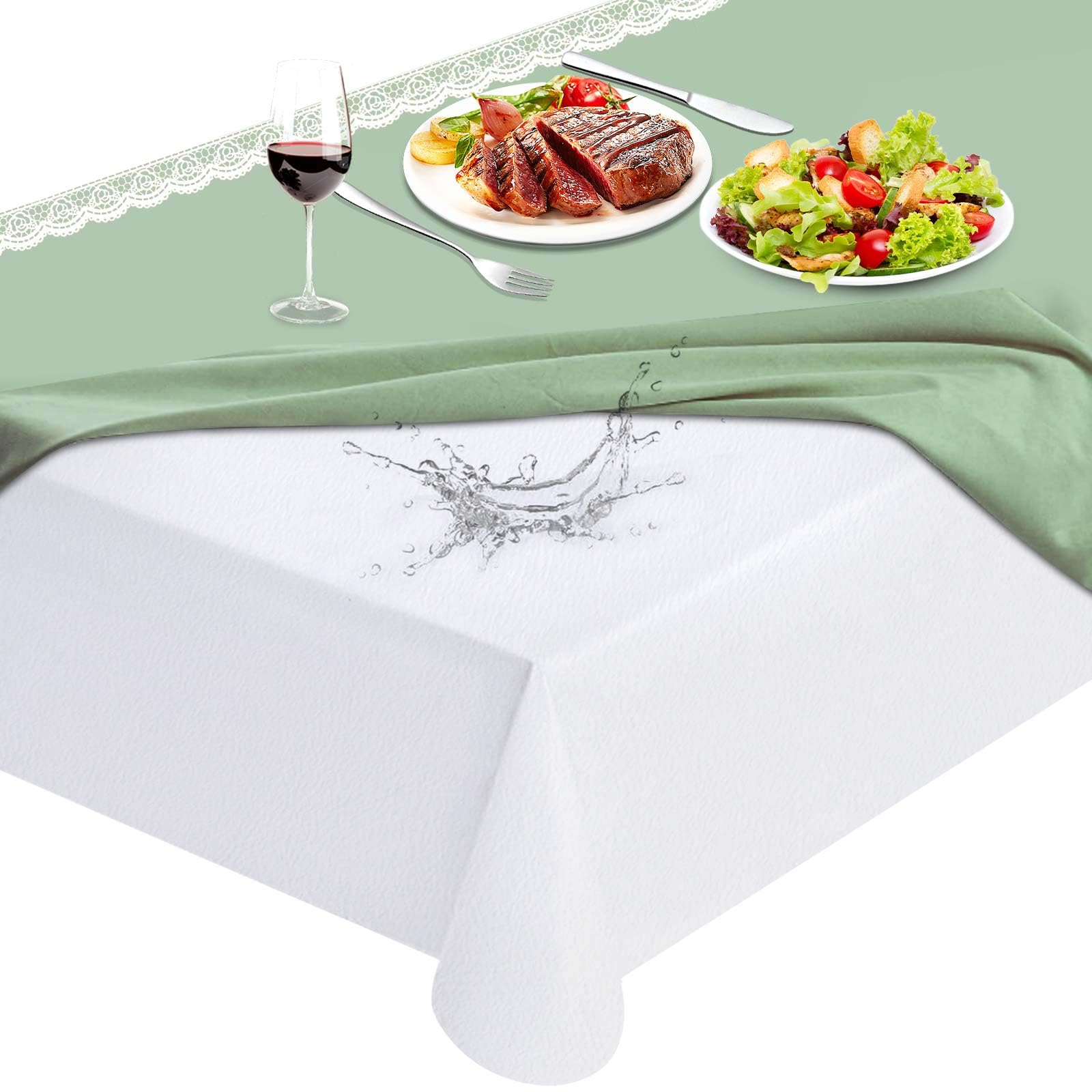LotuFlor table protector pad waterproof surface enables quick spill cleanup.