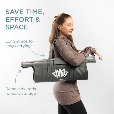 Lotus bags include egg and wine pockets for safe fragile item transport.