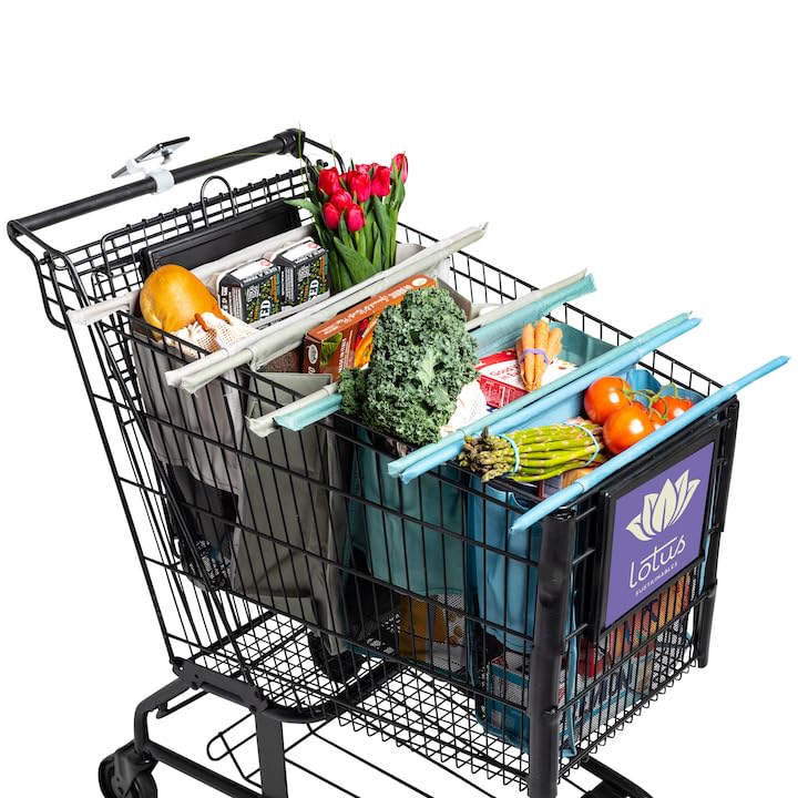 Lotus Earth Tone trolley bags folded for compact storage and quick trips.