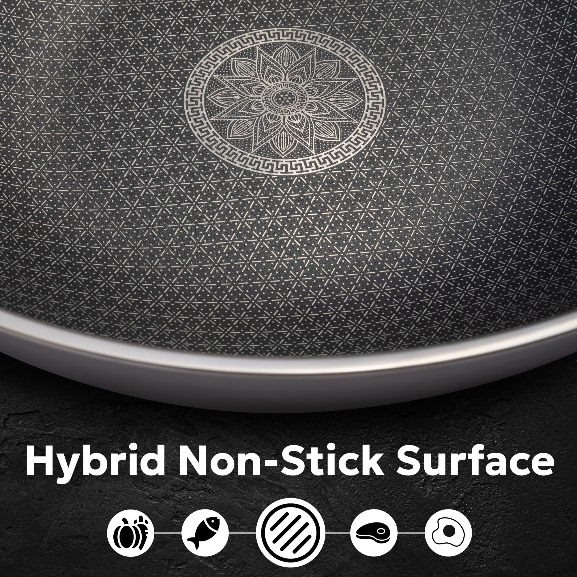 Lotus Homeclad Hybrid Wok Pan detachable stay-cool handle enables quick, safe maneuvering