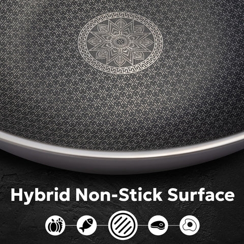 Lotus Homeclad Hybrid Wok Pan detachable stay-cool handle enables quick, safe maneuvering