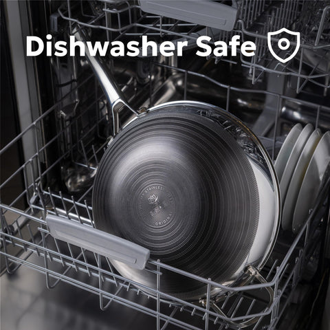 Lotus Homeclad Hybrid Wok Pan oven-safe up to 500°F for versatile cooking