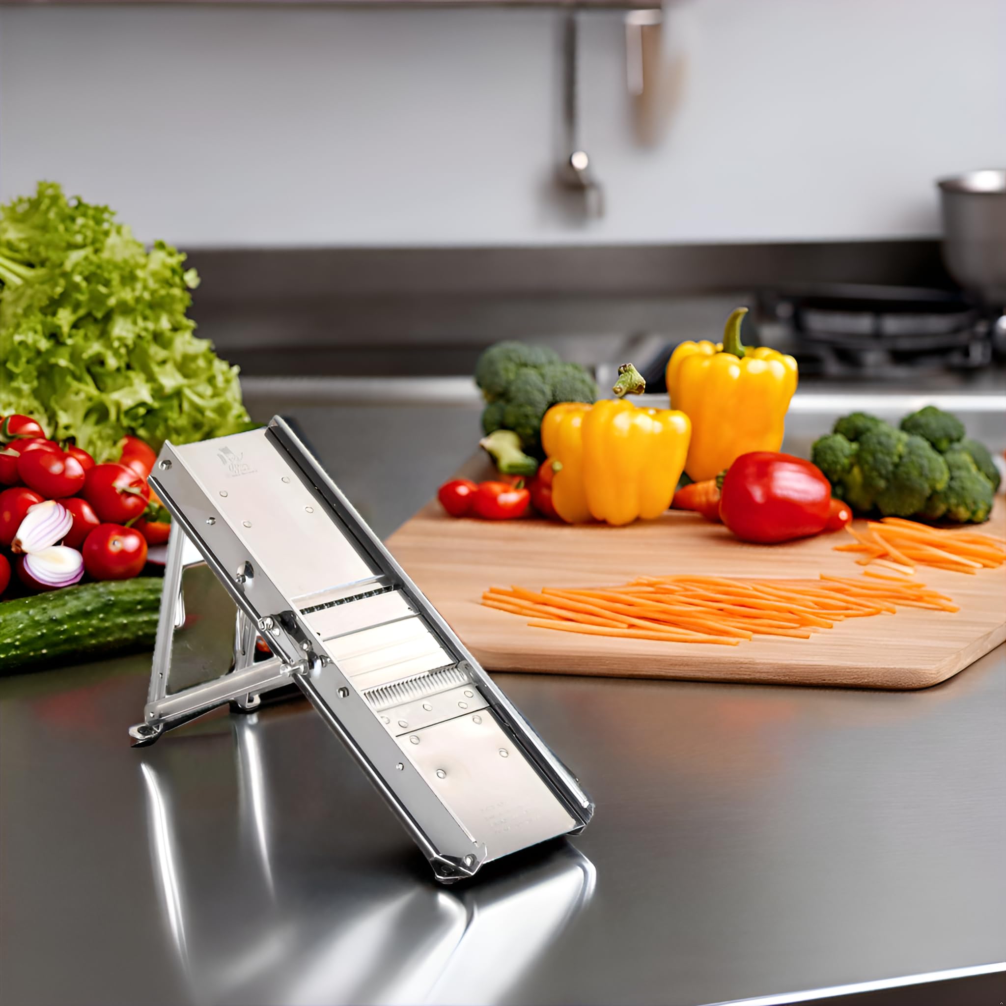 Louis Tellier Bron Coucke mandoline pusher supports safe, efficient slicing