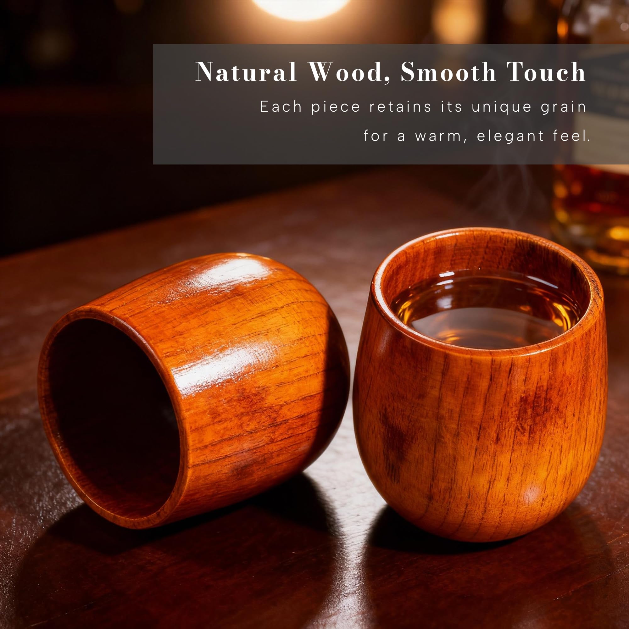 Lounbfun handcrafted oak grain detail highlights unique texture for premium feel.