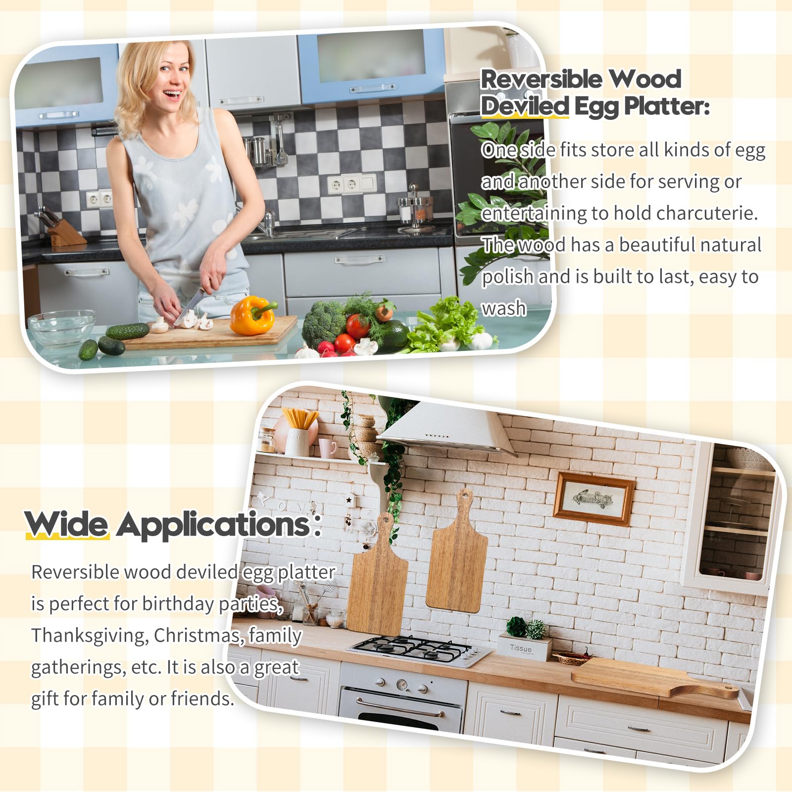 Lounsweer 11x5 inch rectangle cutting boards conserve counter space.