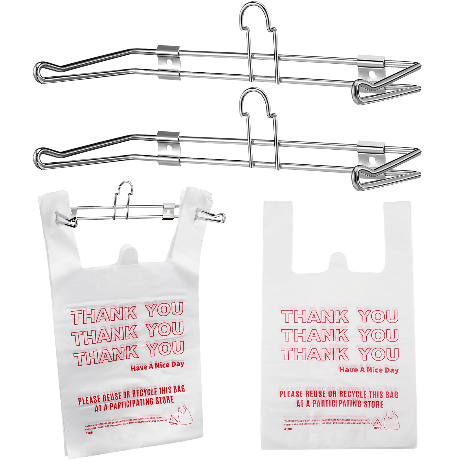 Lounsweer bag holder wall-mounted for quick bag access and neat store organization