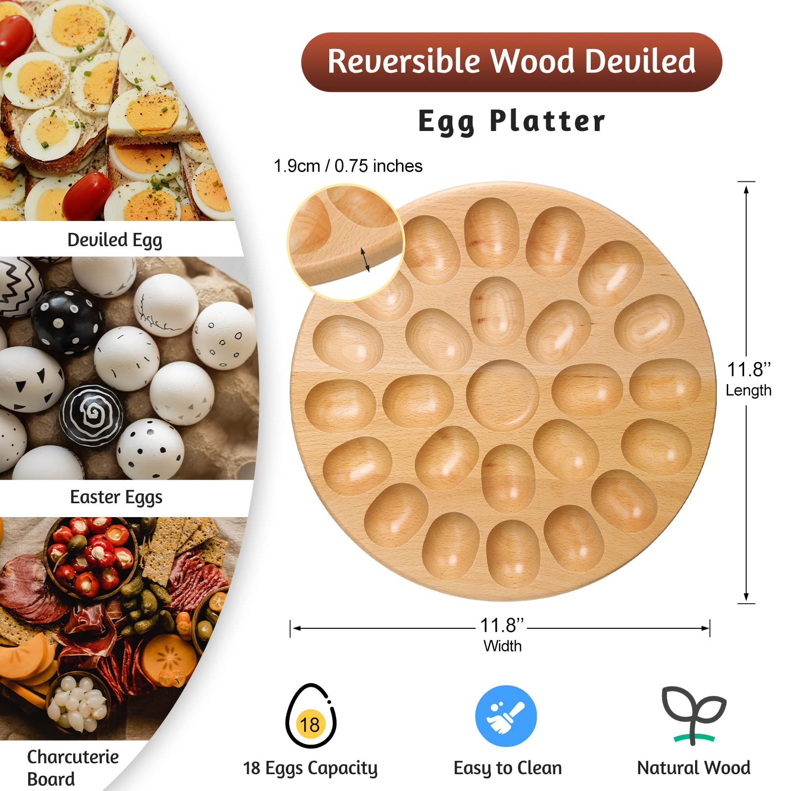 Lounsweer beech wood charcuterie board ideal for cheeses and meats at gatherings