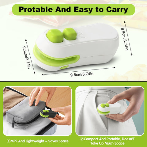 Loupai Sealer keeps snacks fresh in lunchboxes and backpacks.