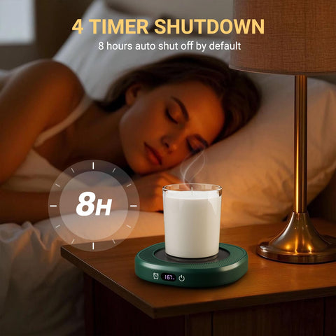 LOUTYTUO 8-hour auto shut-off indicator promotes safe, unattended warming