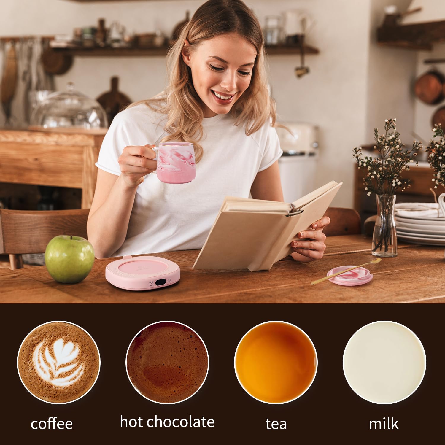 LOUTYTUO mug warmer features 8-hour auto shut-off for safe use