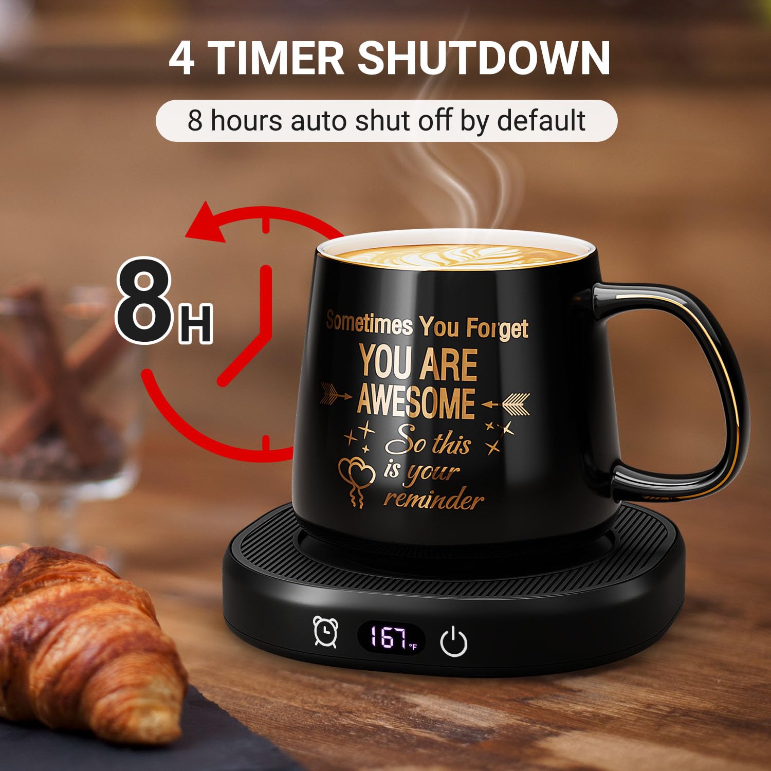 LOUTYTUO fast-heating ceramic mug with frosted bottom for quick warmth.