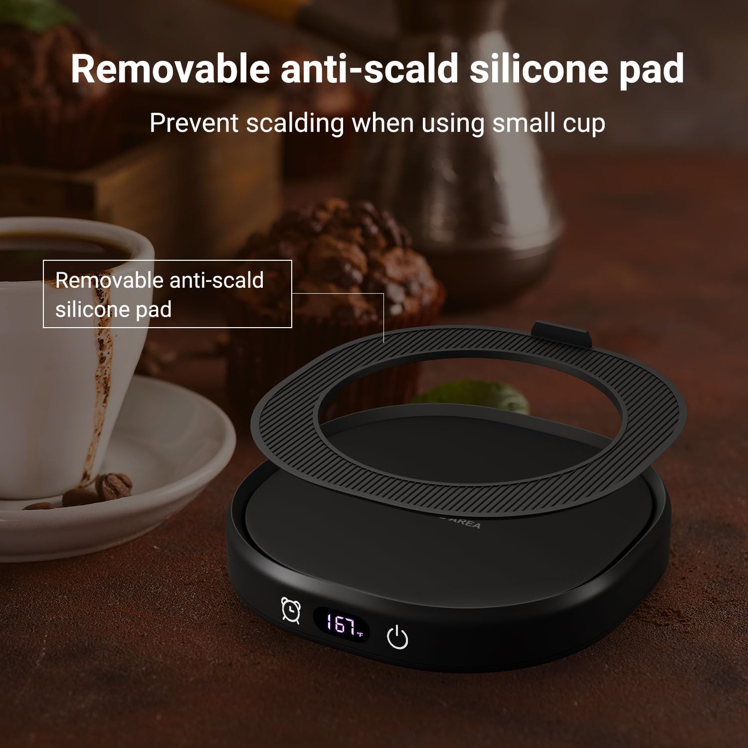 LOUTYTUO mug lid helps heat retention and spill prevention.