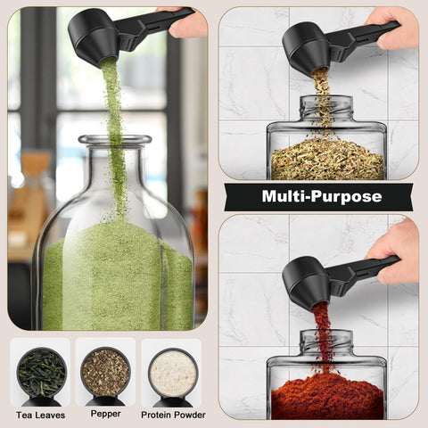 Lov Sprout compact scoop stores neatly with a convenient hook.